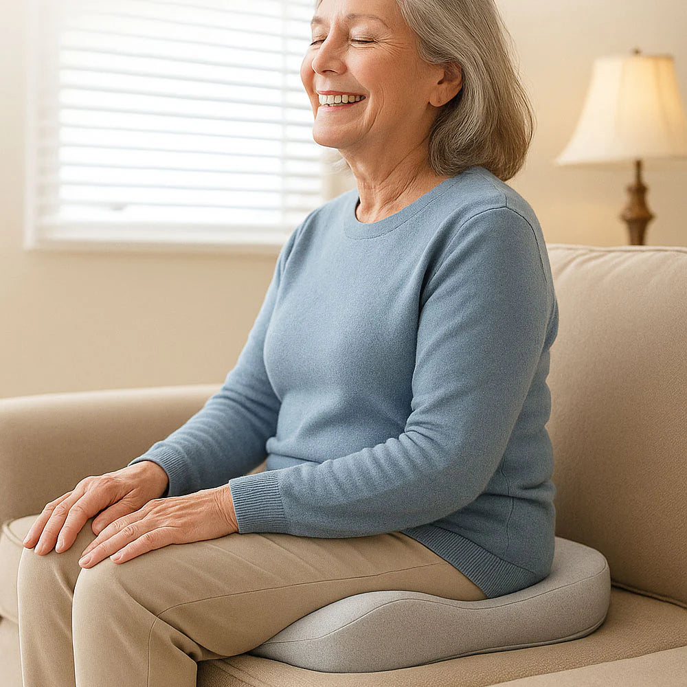 Ergonomic Orthopedic Seat Cushion for Tailbone Relief & Posture Support