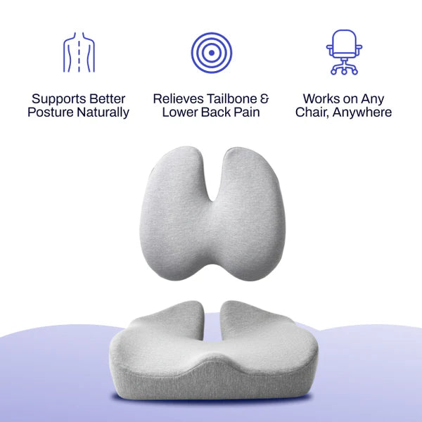 Ergonomic Orthopedic Seat Cushion for Tailbone Relief & Posture Support