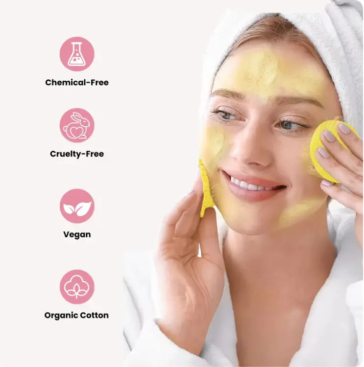 Turmeric and Kojic Acid Pads For Dark Spots| Exfoliating Cleansing Pads for All Skin Types - 40 pads