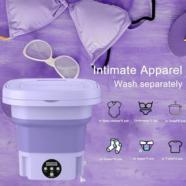UAE's Best Selling Mini Foldable Washing Machine | Washing Small Pieces of Clothing, BabyClothes, Underwear, Socks etc.